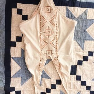 Billabong Cream and Pink Lace One Piece